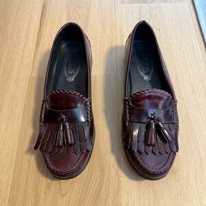 Tod's Tassel Loafers in Merlot Leather